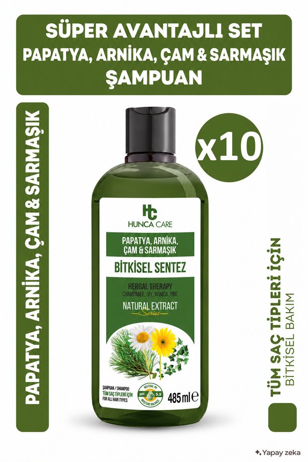 Repairing Care Herbal Shampoo with Chamomile, Arnica, Pine and Ivy 485 ml - 10 Pieces