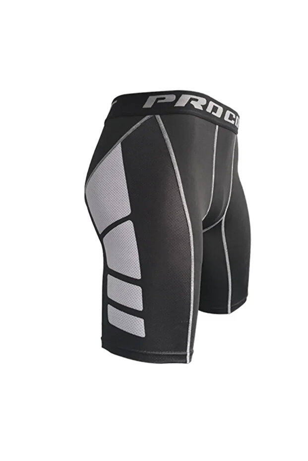 XL T-FD8001-GY Men's Fashion Compression Shorts Gym Running Shorts Training Quick-Drying Comfortable