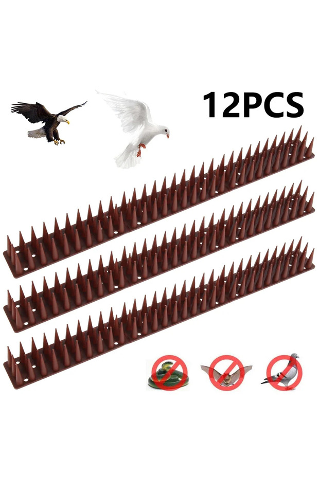12PCS 12Pcs Fence Wall Spikes Bird Deterrent Spikes Plastic Anti Climb Cat Animal Repellent For Gard