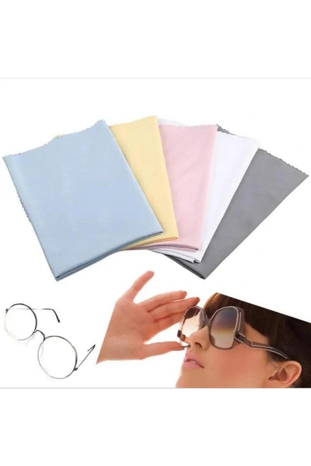 10Pcs RandomColor 10/20/50Pcs Microfiber Sunglass Eyeglasses Cleaning Cloth Glasses Eyewear Clean Le