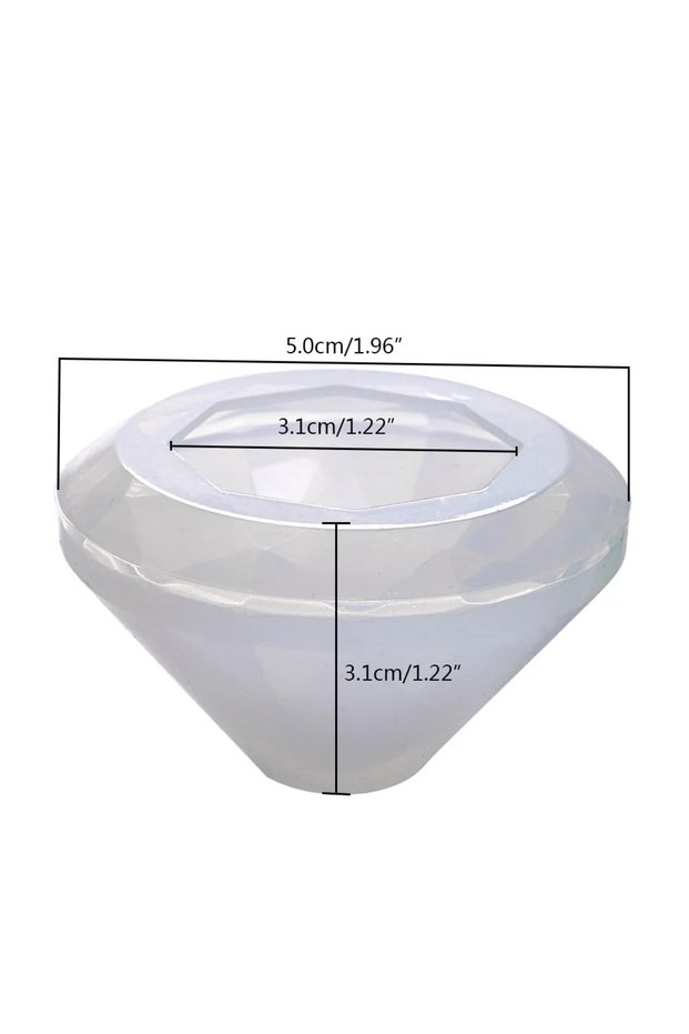 b NEW 1 Set of Handmade Creative DIY Silicone Diamond Pendant Mold Making Jewelry Pendant Resin Cast