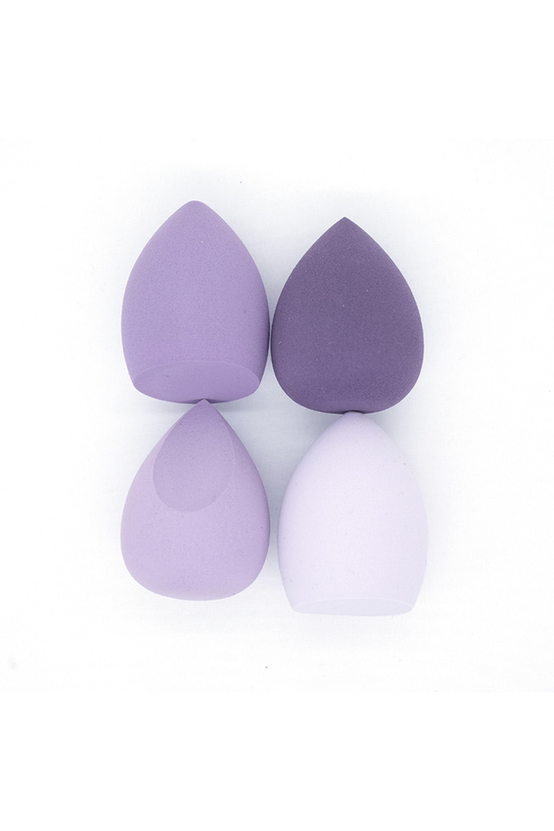 Purple-4PCS 4Pc/Bag Makeup Sponge Powder Puff Dry and Wet Combined Beauty Cosmetic Ball Foundation P