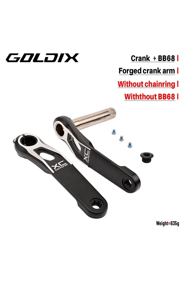 170mm Only Crank GOLDIX Mountain Bike Crank Chain Wheel Set, Fixed with 3 Screws, Leg Length 170mm/1