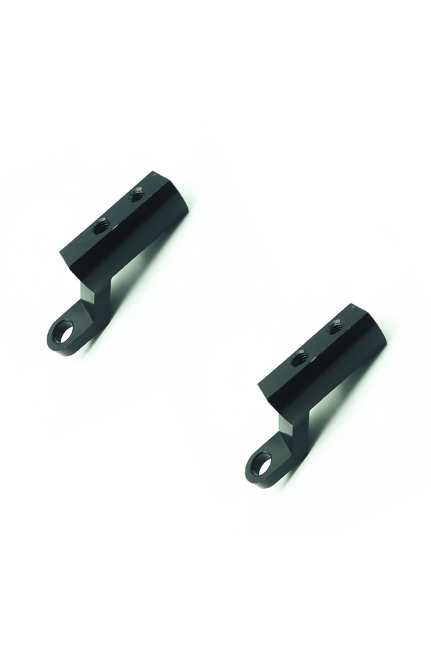 2 PCS Black Aluminum Extender Bracket for Motorcycle Scooter ATV Rearview Mirror Mount Extension Bra