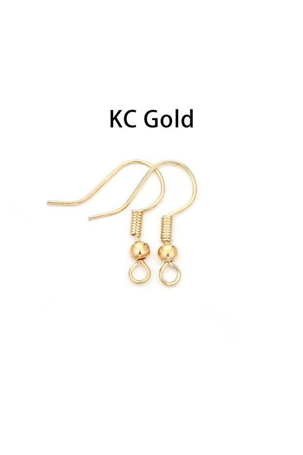 100pcs KC Glod 100-200pcs/lot 20x17mm Earring Findings Ear Clasps Hooks For DIY Jewelry Making Acces