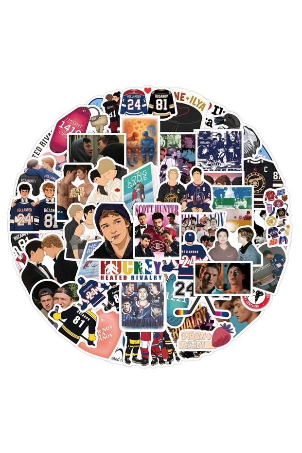 60PCS 60PCS Heated Rivalry Graffiti Sticker Shane Hollander and Ilya Rozanov Cartoon Decal DIY Lugga