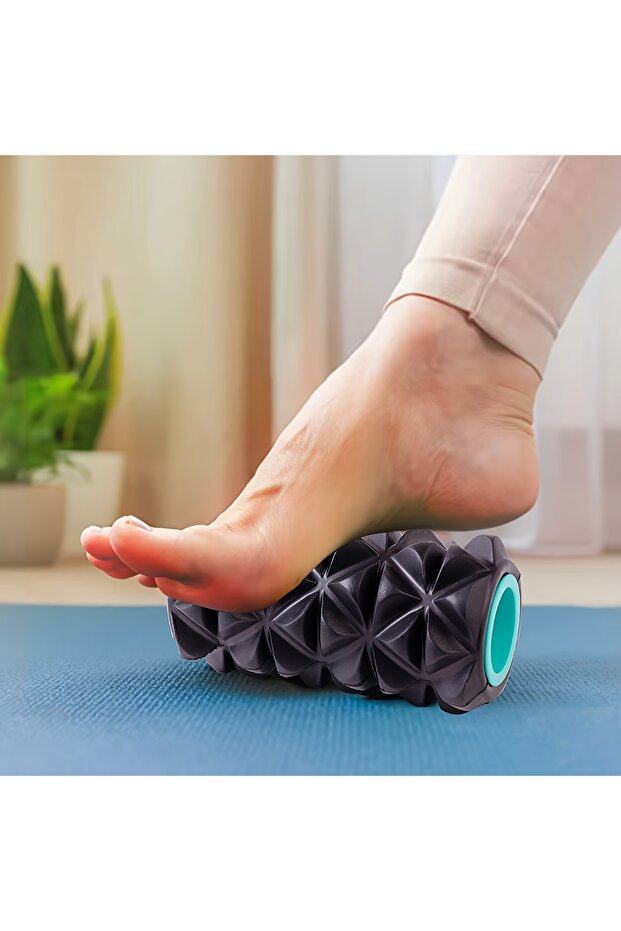 black 1 Plantar Fascia Foot Massager, Household Flat Foot Rolling Trainer