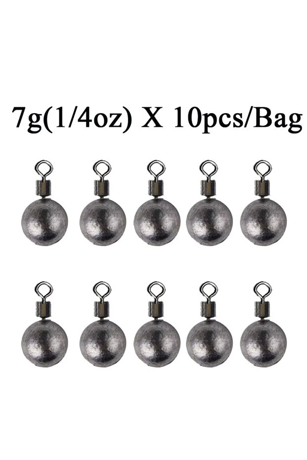 7g sinkers 10pcs/Lot Fishing Weights Sinkers 3.5g 5g 7g 10g 14g 20g Fishing Sinker Carp Fishing Tack