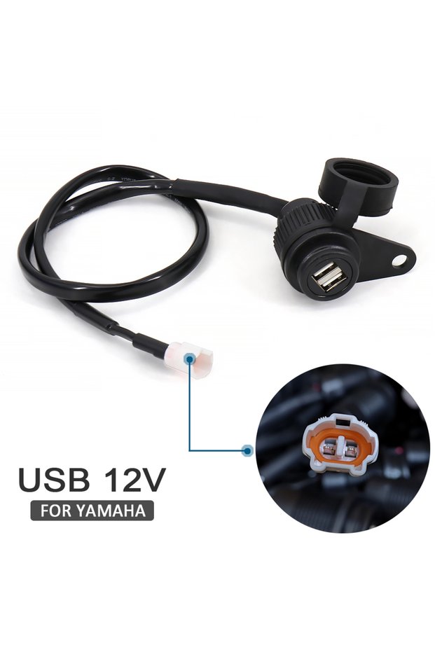 Black Motorcycle 12V DV For Yamaha MT-07 MT-09 SP Tracer FZ-09 FZ-07 Tracer XSR 700 900 Double USB C
