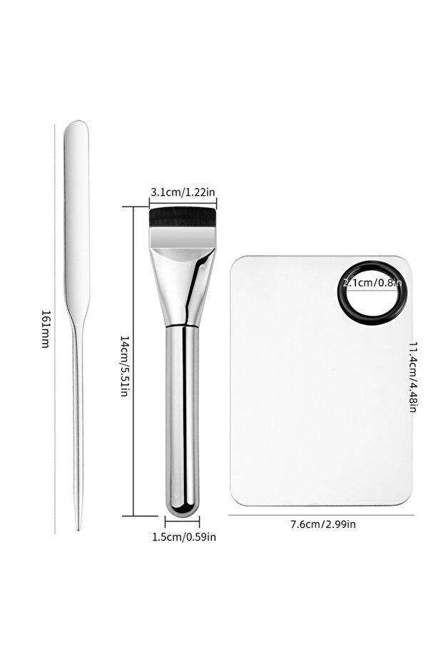 3pcs 2pcs/3pcs One palette and one palette stick Foundation brush set Stainless Steel Foundation sho