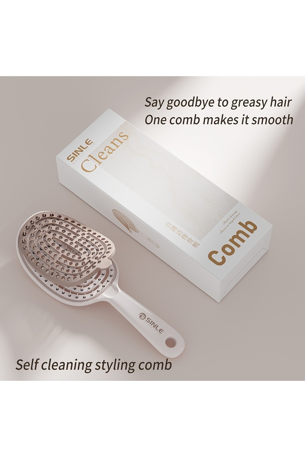 1Pcs 1-Piece Self-Cleaning Rib Comb Air Cushion Brush for High Volume Hair, Women's Home Use Airbag