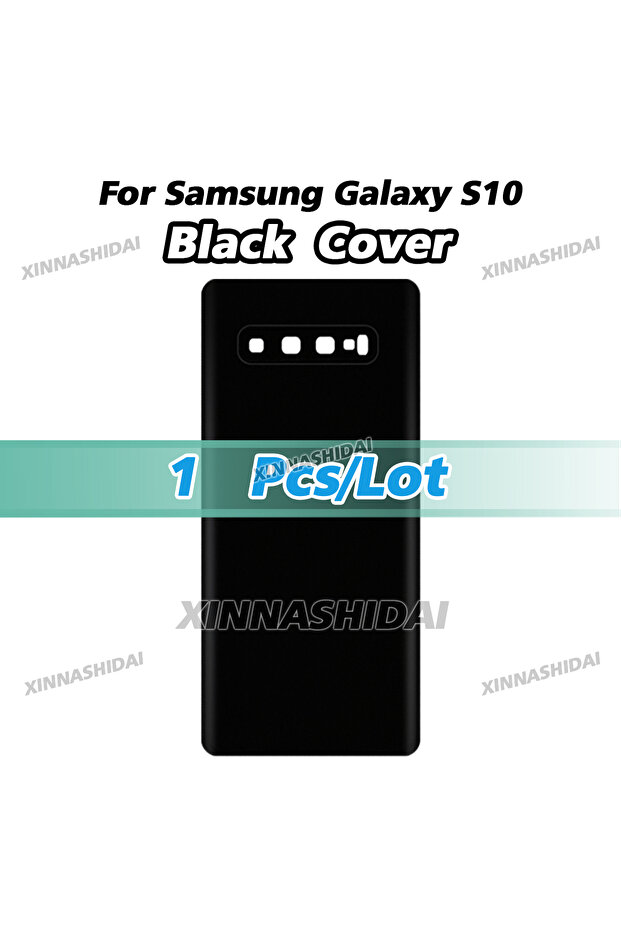 1pcs black cover Tested New For Samsung Galaxy S10 Battery Back Cover Glass Panel Rear Door Battery
