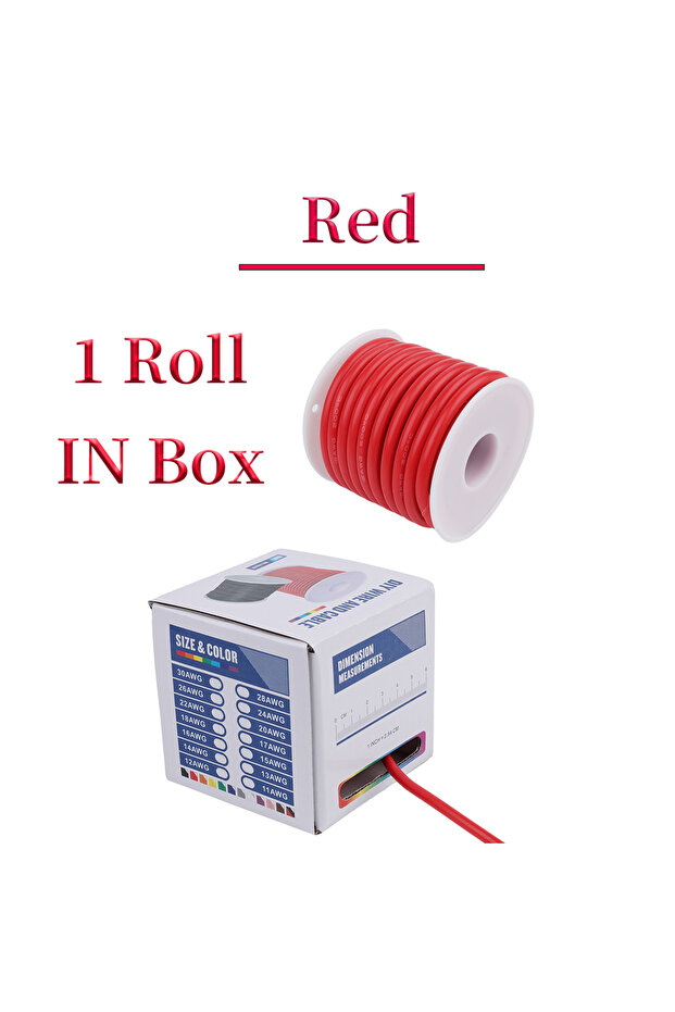 22 AWG 30m Red 10colors Soft and Flexible Silicone Wire Spools 12 13 14 15 16 17 18 20 22 24 26 28