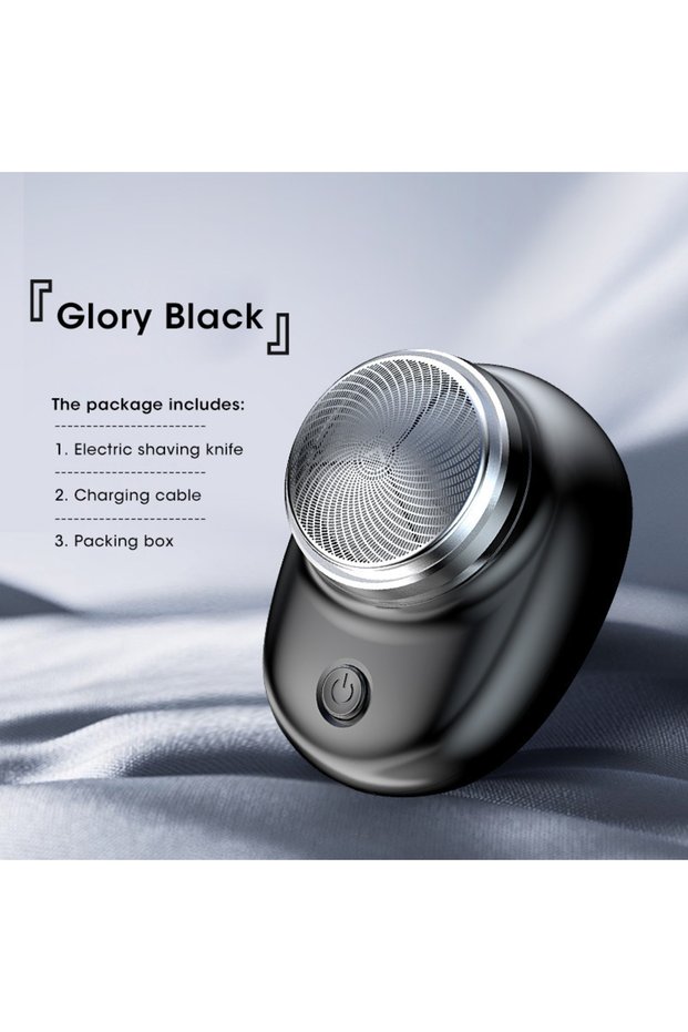 black Portable Men's Razor Wet and Dry Washable Razor Usb Rechargeable Body Hair Trimmer Fast Chargi