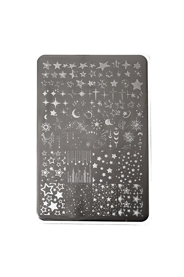 1 14.5x9.5 Cm Moon Stars Stencils Multi Shaped Stars Nail Art Stamping Plates for Nail Art Stamp Ima