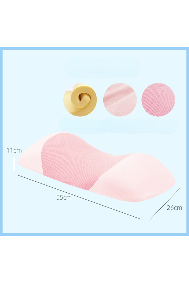 55X26X11CM Pink Lumbar Support Pillow for Sleeping Memory Foam Back Lumbar Support Cushion Back Sup