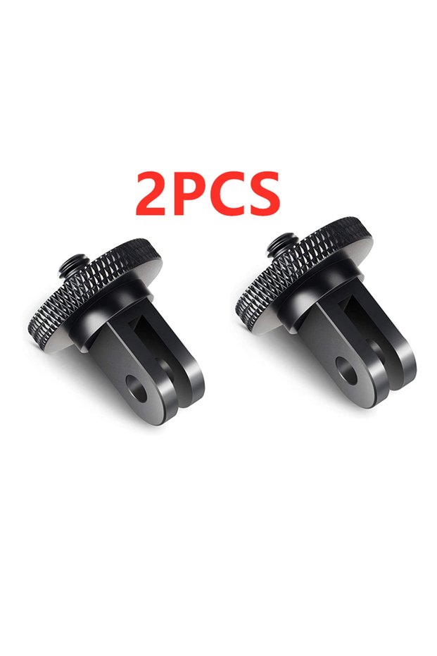 2PCS Aluminum Alloy 1/4 inch Mini Tripod Adapter Mount for GoPro Hero 12 10 9 8 5 Black Sjcam M10 Xi