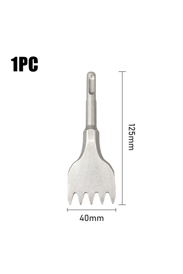 17X120X40 Plus 5PC SDS PLUS Round Shank Tile Shovel Electric Hammer Chise Wall Concrete Impact Drill