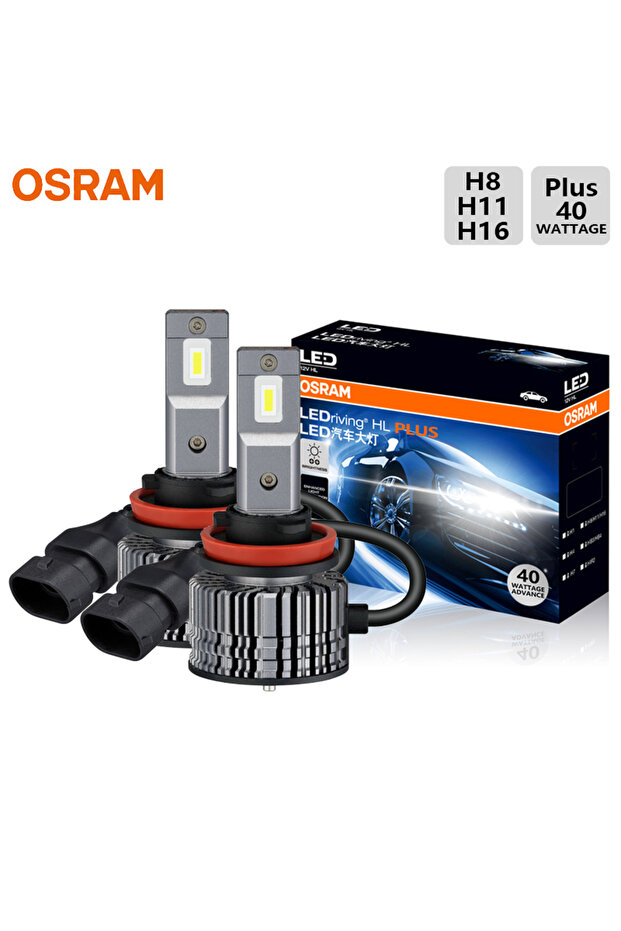 6000K Cool White H8 H11 H16 OSRAM LED H4 H7 H11 CF2.0 Plus Car Headlight HB3 HB4 80W Power 12/24V Hi