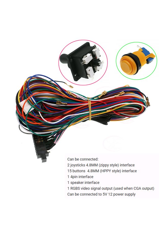B type 28Pins Connector Jamma Loom Wire Harness For Arcade Box Game Board Joystick Button Neo Geo Ca