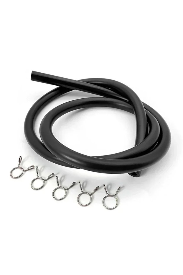 50cm X 2 clamp ID5 X OD8mm black Black Rubber Tube 5mmx8mm Fuel Pipe Oil Resistant Leakproof Wear-Re