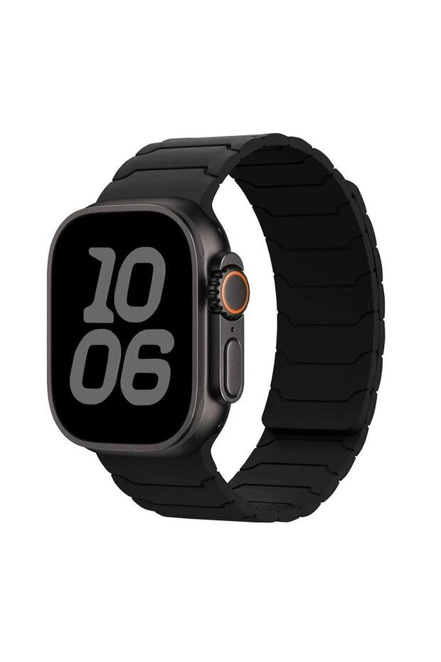 S123 42-44-45-46-49 black Magnetic Strap Silicone Bracelet For Apple Watch ultra 3 2 49mm 45mm 44mm