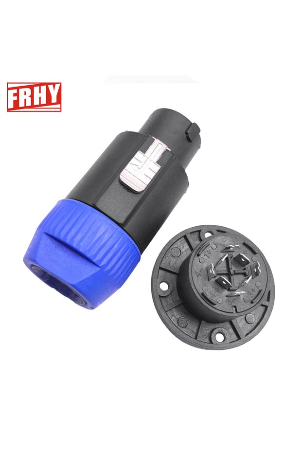 8P Male and Female SpeakON 8 Pin Powercon Plug & Panel Mount Female Socket Adapter Kit - 8-Pole Spea