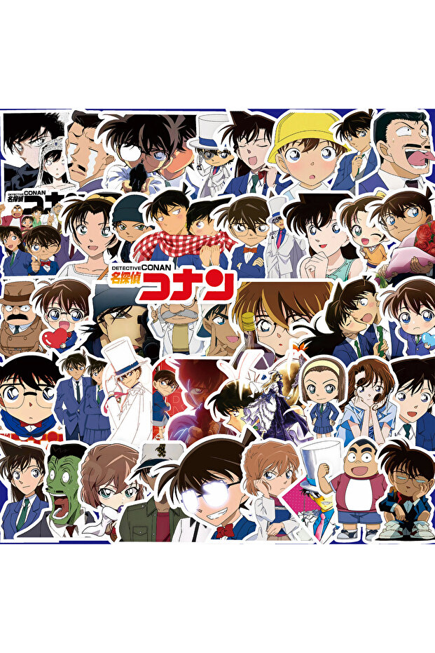 80pcs 8PCS Detective Conan Anime Stickers Cool Graffiti Decals DIY Decoration Laptop Stationery PVC