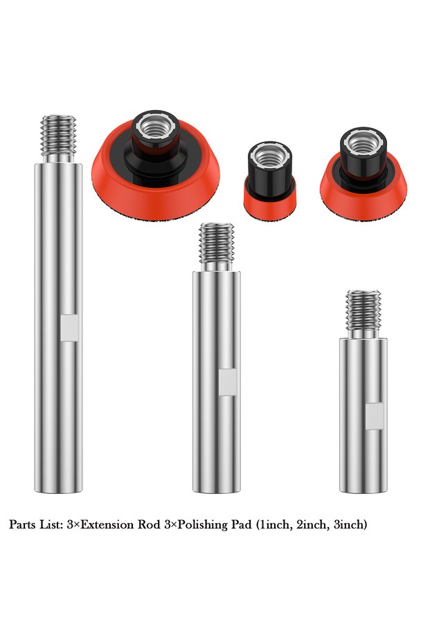 With Polishing Pad M14 Angle Grinder Extension Rod Set Connection Rod 5/8inch-11 Thread With Adapter