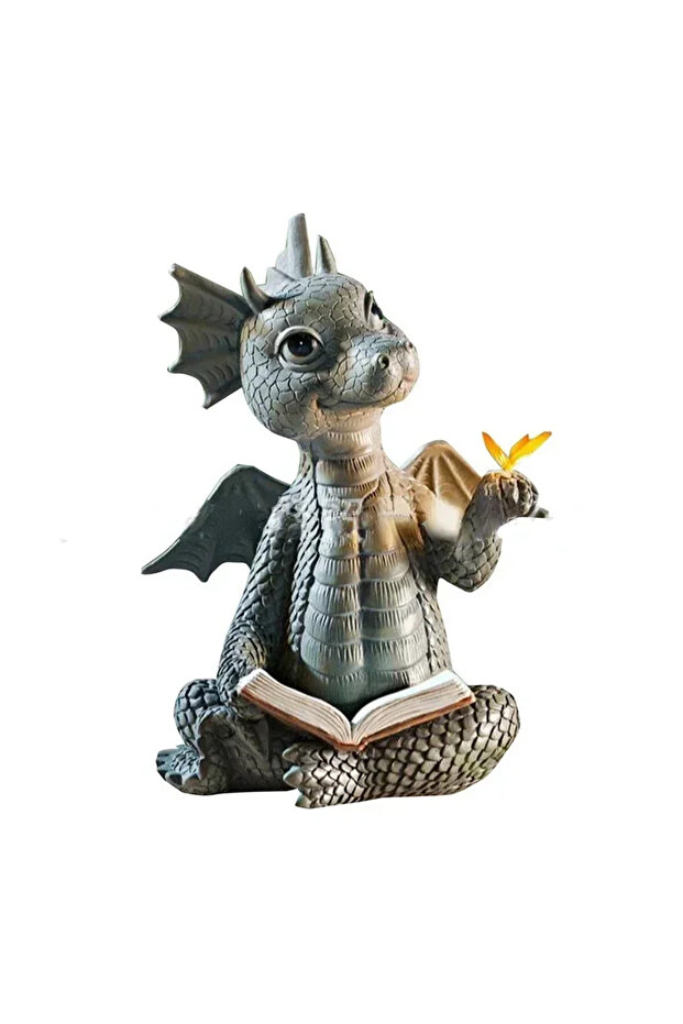 C Dragonshaped Resin Giant Lawn Sculpture Gothic Fantasy Dragon Creative Statue Art Garden Courtyard
