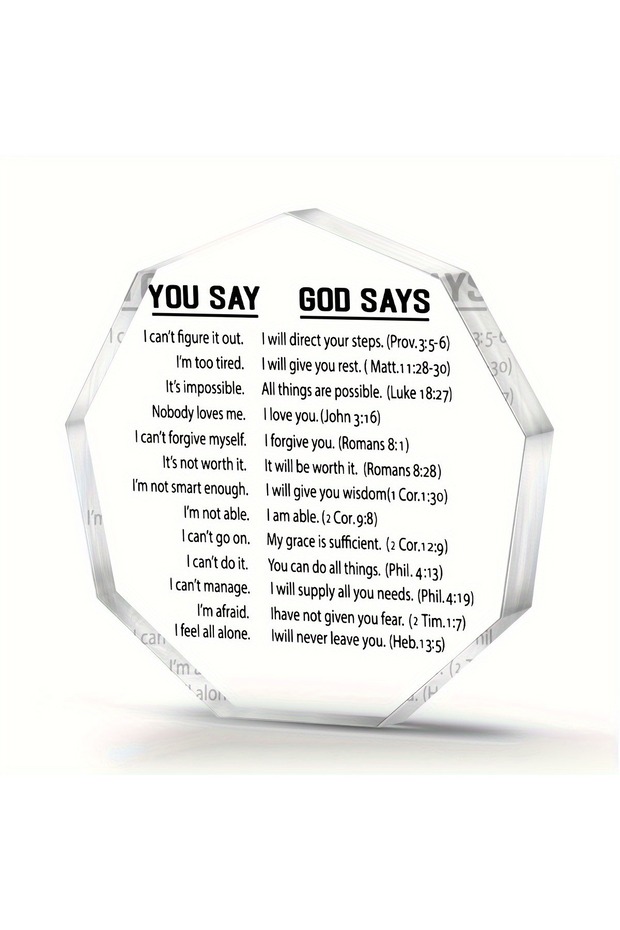 DM-1777 One, you said God said acrylic card, Bible scripture, Christians encourage gifts for best fr