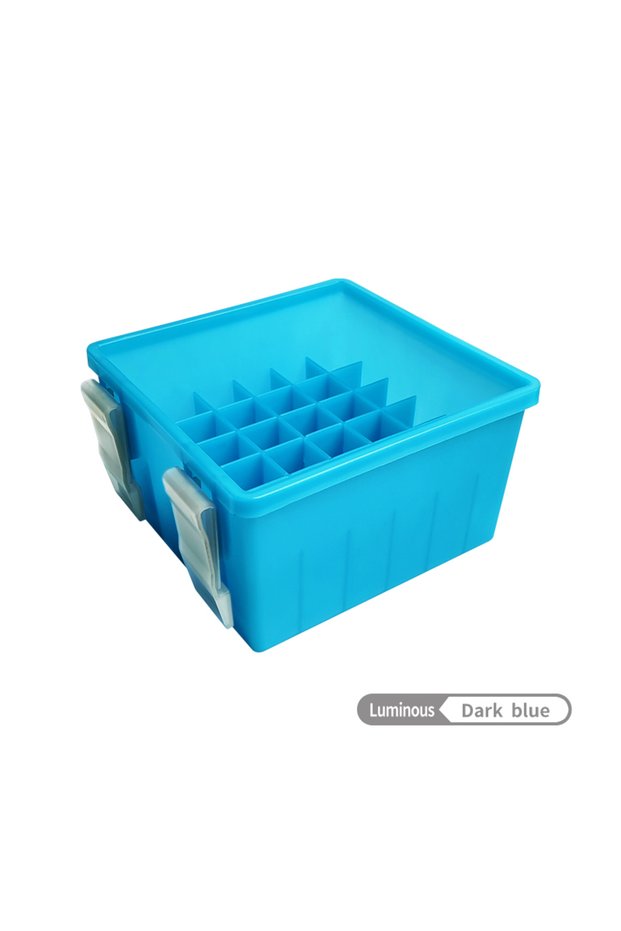 Blue Luminous Fishing Storage Boxes Squid Jig Hard Bait Container Egi Box Plastic Organizer Lure Too