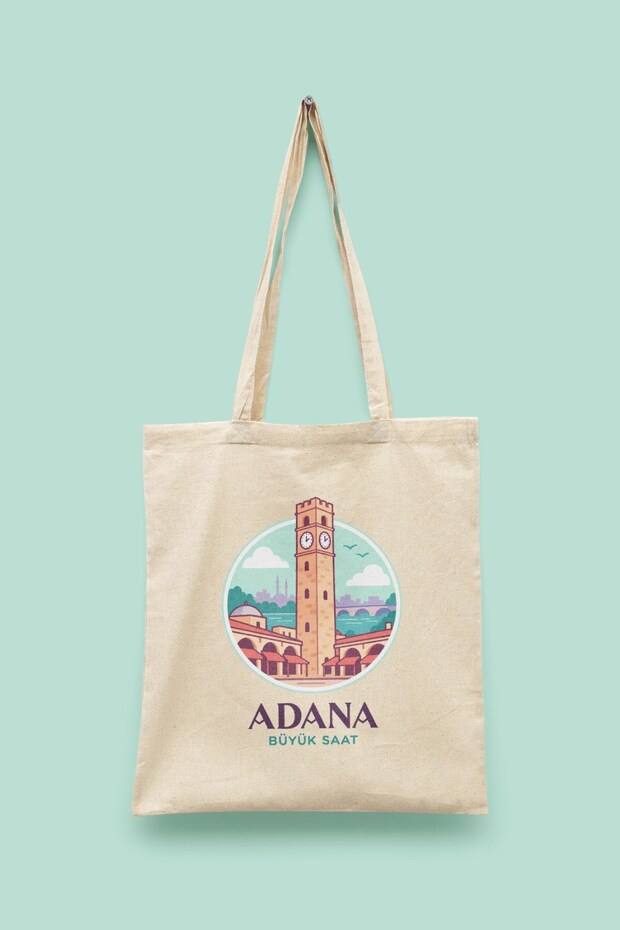 Big Clock - Adana Turkey Series Tote Bag Printed Cloth Bag