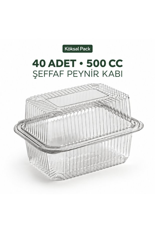 40 Pieces 500 Cc Cheese Leak-Proof Clear Pet Food Container with Lid Deli Takeaway Container