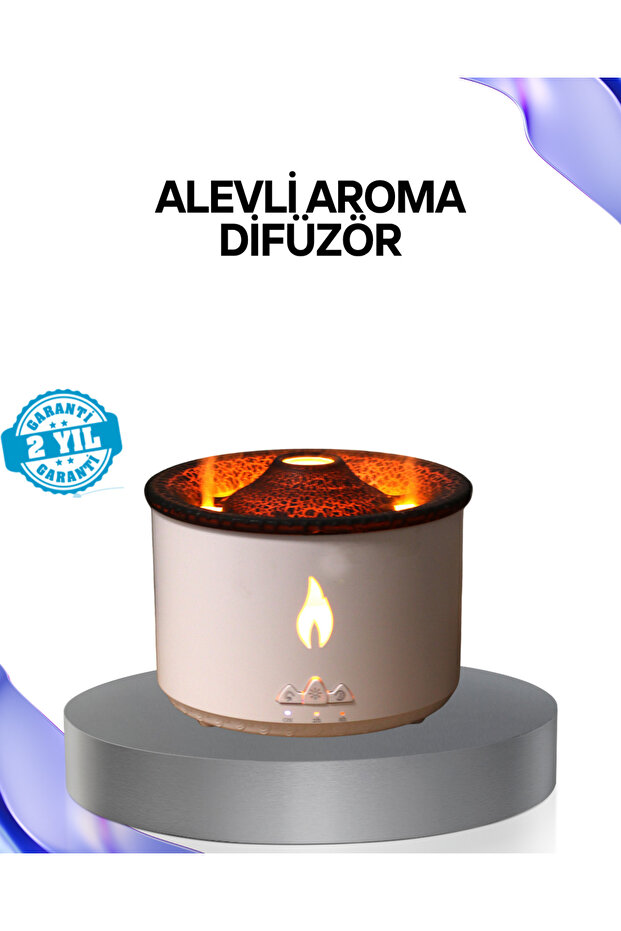 Volcano Effect Aroma Diffuser – Silent Operation, Automatic Shut-Off, and Led Light -