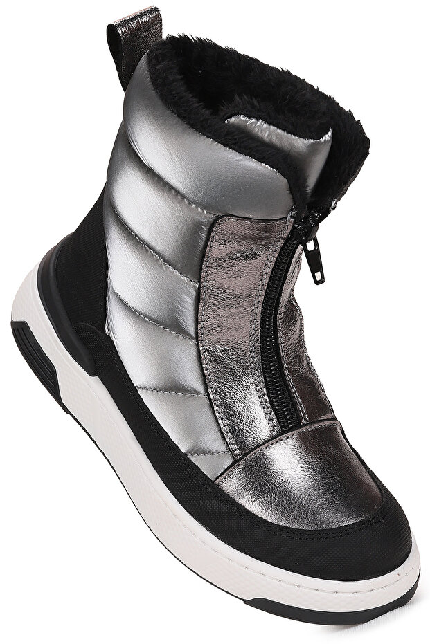 Elas 100% Leather Zippered Girls' Boots Shoes