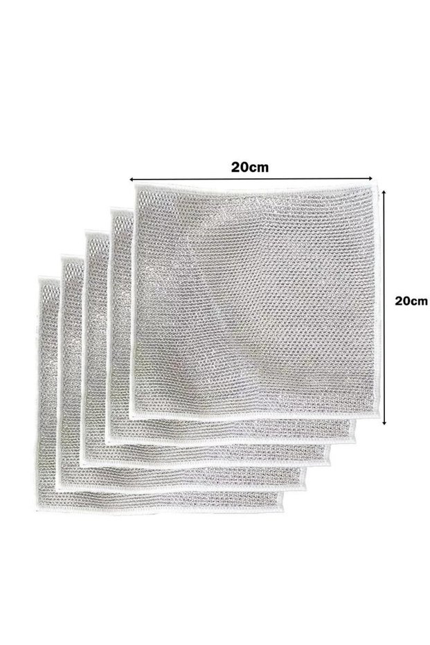 5Pcs Multifunctional Non-Scratch Wire Dishcloth Dish Towel Dish Cleaning Scrubbing Cloth
