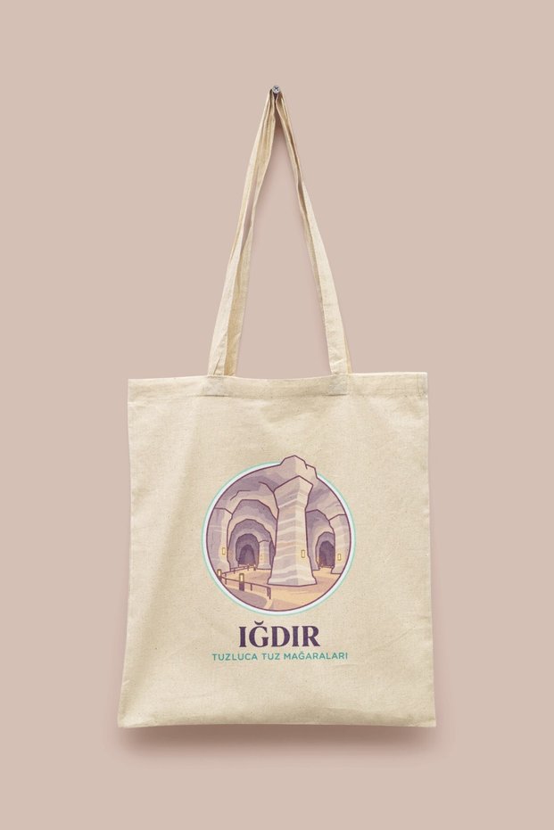 Tuzluca Salt Caves - Iğdır Turkey Series Tote Bag Printed Cloth Bag