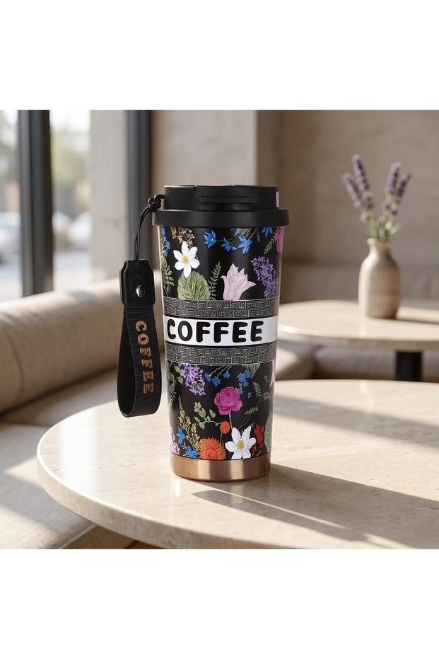 530ml Insulated Coffee Mug with Lid, Stainless Steel Thermal Travel Cup