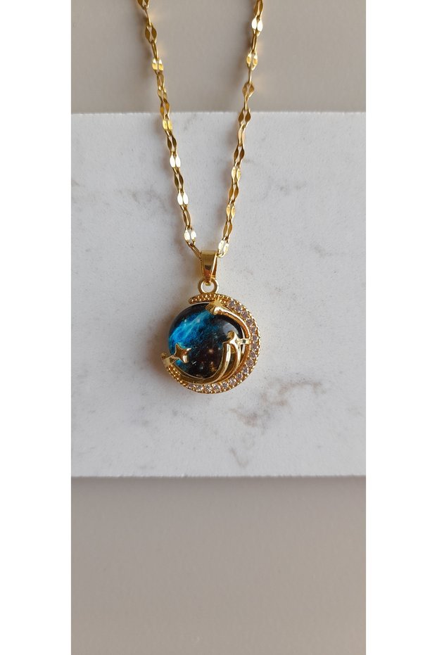 Steel Planet Necklace