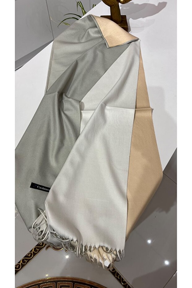 Cashmere Wool Gradient and Double-Sided Shoulder Shawl & Scarf