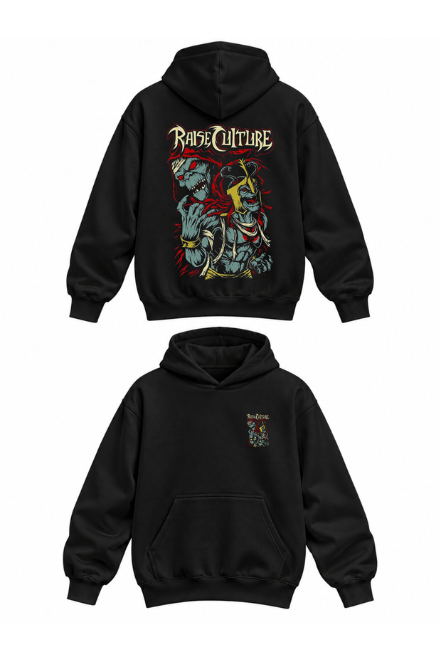 Adult Hooded Sweatshirt Printed 3 Thread Threaded Winter Sweatshirt