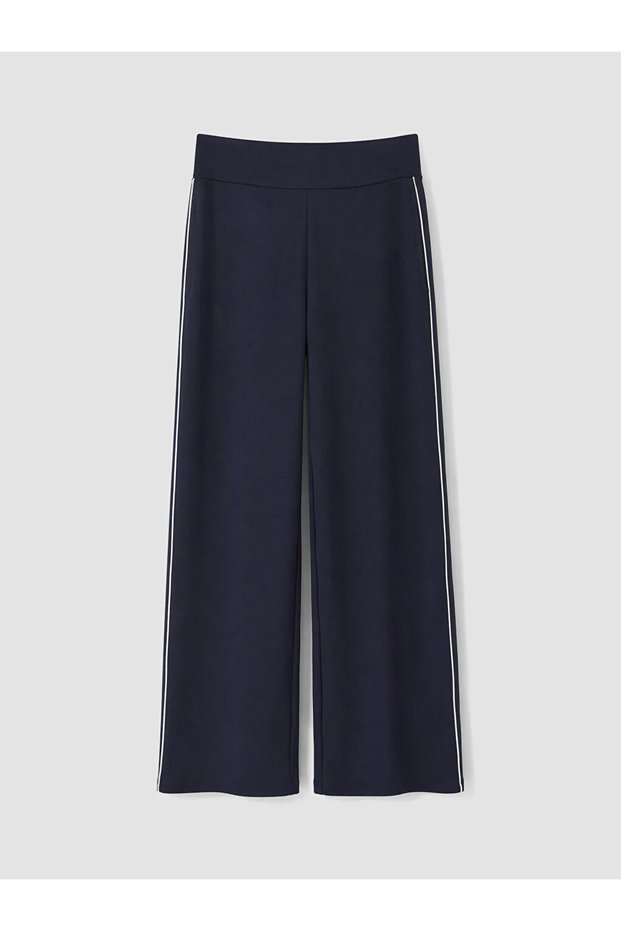 Navy Blue Stripe Detailed Soft Touch Women's Sweatpants