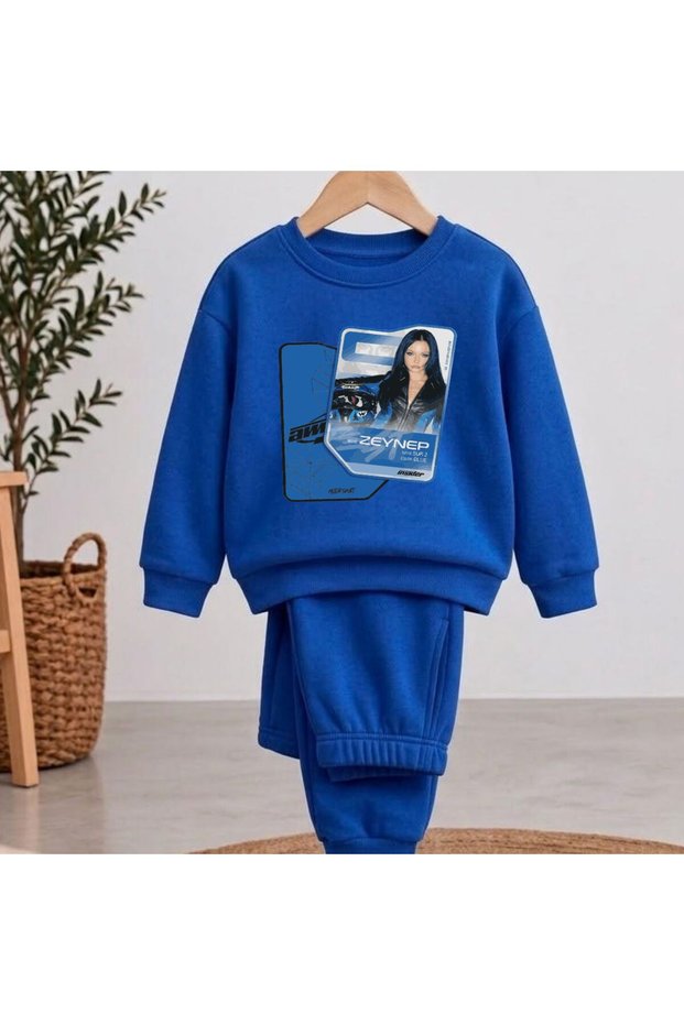 Team Sweatshirt Zeynep Manifest Printed Girls' and Boys' Crew Neck Sweatshirt