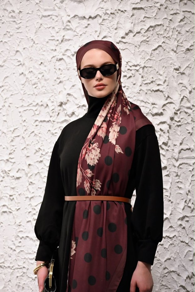 Lin Puanlı Voile Shawl 70X195 cm