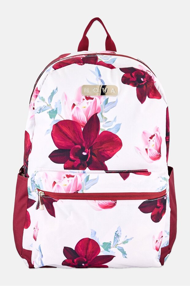 Women Floral Print Backpack, Multicolor