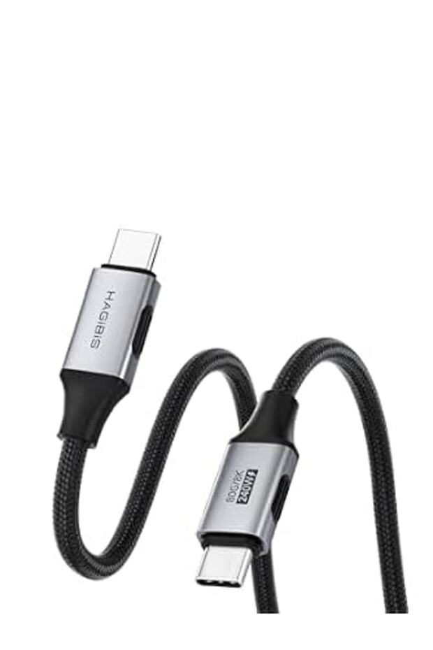 هاغي بيس كيبل USB4، كيبل USB نوع C رفيع ومرن 80 جيجابايت في الثانية لنقل البيانات 240 واط شحن سريع 8