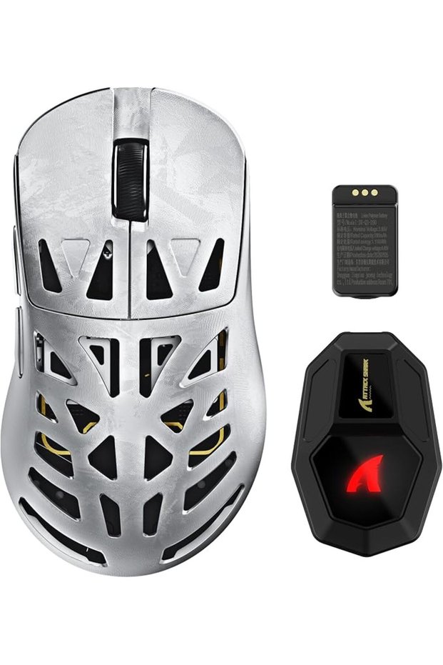 ماوس الألعاب اللاسلكي Attack Shark RS6 Ultra LIGHTSPEED - أسود