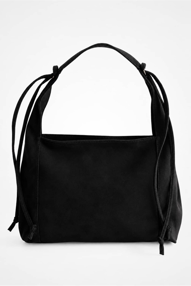 Contour Suede Shoulder Bag