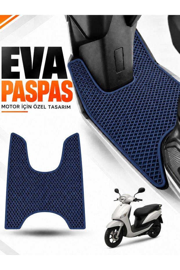 Motlux Ceo Compatible Eva Motorcycle Mat Scooter Foot Mat Motor-Specific Navy Blue